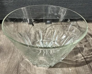 Princess House Heritage 10" Etched Crystal Salad Bowl #489 - Picture 1 of 5