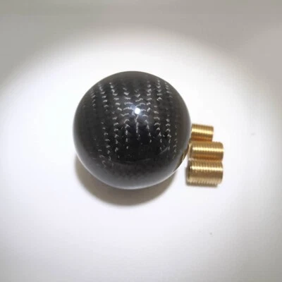 schwarze Kohlefaser RACE SPORT KUGEL SCHALTKNAUF FÜR CIVIC IMPREZA COROLLA GTS R - Bild 1 von 3