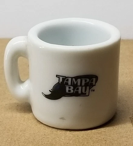 Vintage Mini MLB Tampa Bay Rays Coffee Mug Miniature GOOD USED CONDITION Cover