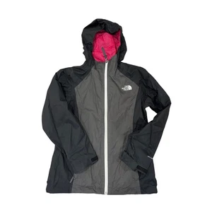 The North Face Girls Gray Black DryVent Hooded Rain Jacket - M (10/12) - Picture 1 of 4