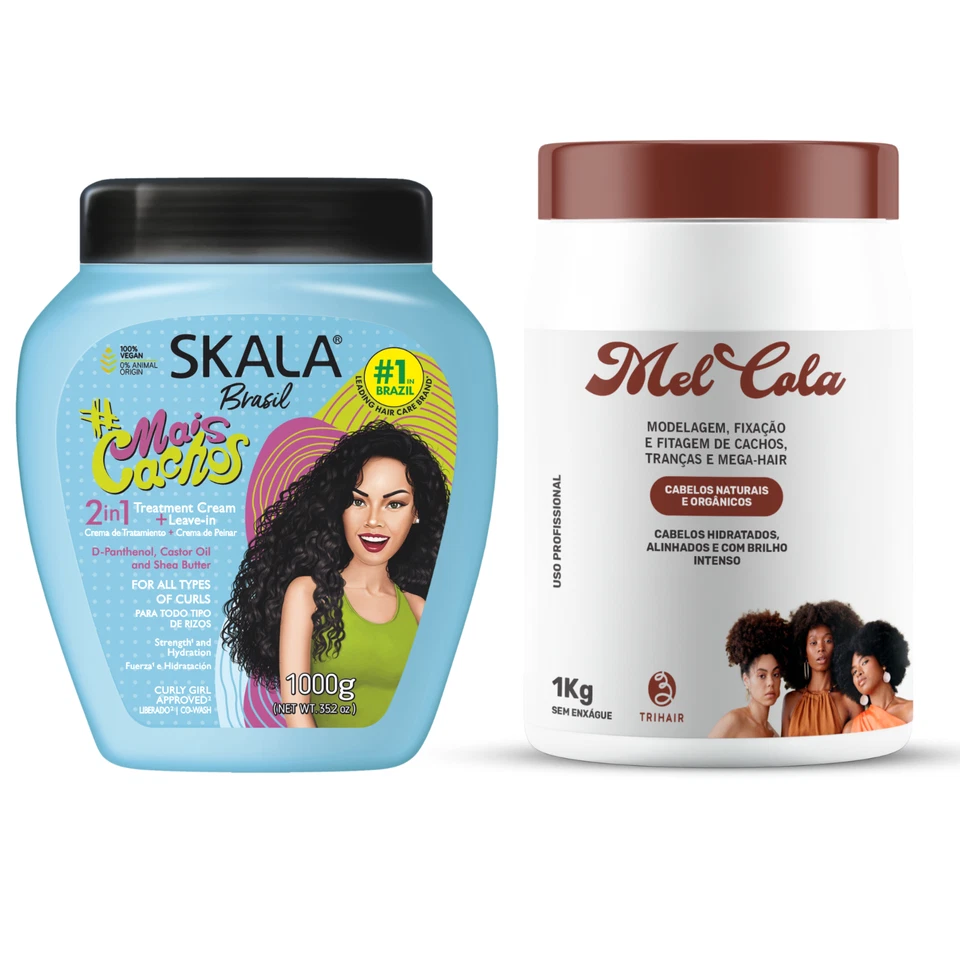 Skala #MaisCachos Cream 35.2 oz (1 kg) + Trihair Mel Cola 35.2 oz (1 kg) Kit - Image 1 of 1