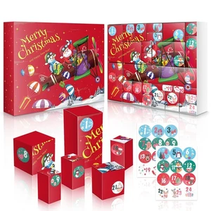 2025 Leere Weihnachten Adventskalender Box Set DIY - 24 Tage Überraschung Geschenk B... - Bild 1 von 7