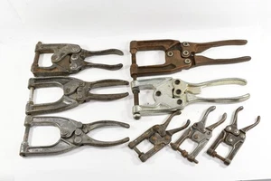 Vintage KNU-Vise / others LOT of 8 Locking Plier Clamps Aviation Machinist N354 - Picture 1 of 14