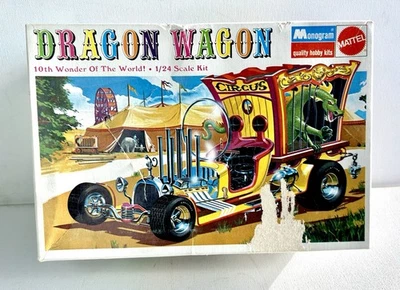 1969 Monogram 1/24 Scale DRAGON WAGON Hot Rod Model Car Kit PC228 Complete w Box - Image 1 of 4