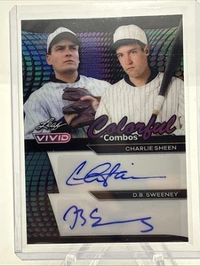 2024 Leaf Vivid Charlie Sheen/ DB Sweeney Dual Auto Colorful Combos 3/5 - Picture 1 of 3