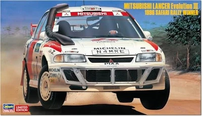 Hasegawa 1/24 Mitsubishi Lancer Evolution III 1996 Safari Rally Winner Plastic M - Image 1 of 4