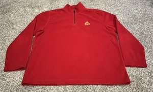 Pullover para hombre talla grande L Ralph Lauren rojo polar cuarto cremallera - Imagen 1 de 2