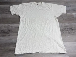 Vintage 80s Hanes Single Stitch Blank White T-Shirt Herren Gr. L Rockabilly Punk #2 - Bild 1 von 6