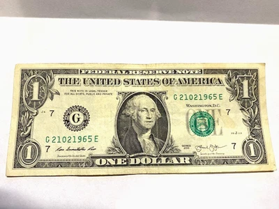 Birthday Note $1 February 21, 1965  Fancy 21/02/1965 - Image 1 of 2