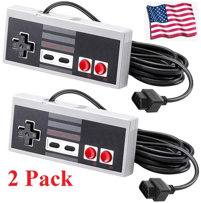 2x NES Controller For Nintendo NES-004 Original Vintage Console Wired Gamepad US - Image 1 of 4
