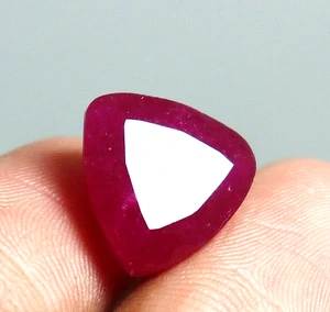 Red Beryl Trillion Cut Loose Gemstone 8 -10 Ct Excellent Certified Best Offer - Picture 1 of 7
