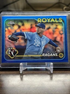 2024 Topps Chrome Cole Ragans Blue Logofractor /150 #186 - Picture 1 of 2