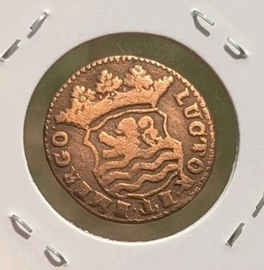 1729 Dutch Netherlands Voc LUCTOR et Emergo Duit EARLY DATE Cooper Coin_Y23 - Picture 1 of 6
