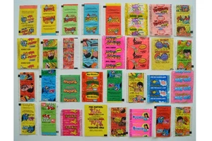 Vintage The Animated / Comics Series Chewing Bubble Gum Wrappers - Picture 1 of 1