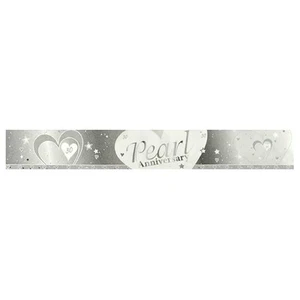 Creative Party 9 Foot Anniversary Foil Banner - Pearl SG5180 - Picture 1 of 1
