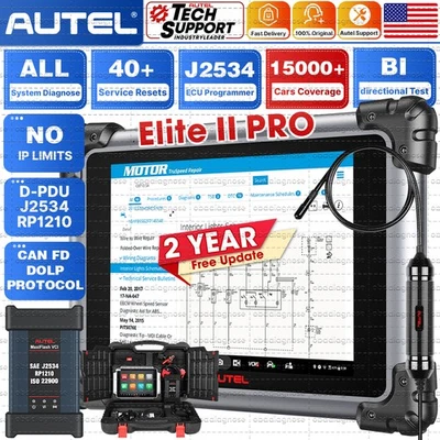 Autel MaxiSys Elite II PRO ULTRA Auto Diagnostic Scanner ECU Programming Coding - Imagem 1 de 4