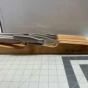 WUSTHOF Organizador de Cajones Bloque de Cuchillos de Madera con 7 Ranuras para Cuchillos 17x4, Solo Bloque - Imagen 1 de 4