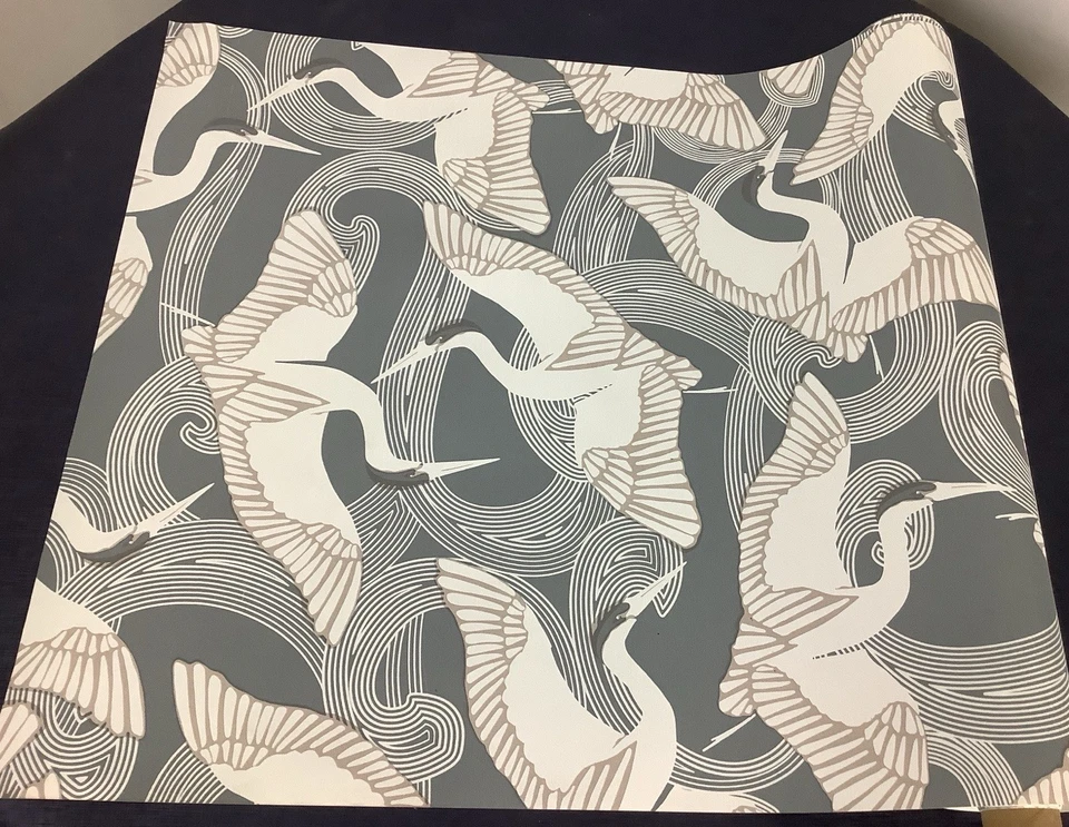 Papel de parede Ted Baker fantasia guindastes designer pássaro floral padrão exótico - Imagem 1 de 4