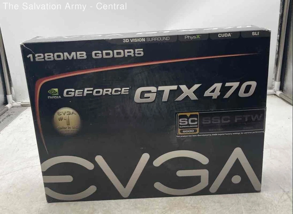 Evga GeForce GTX 470 Black 1280MB GDDR5 PCI Express 2.0 Graphics Video Card - Image 1 of 4