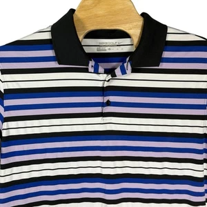 Nike Golf Tour Performance Dri Fit Poloshirt Herren XL gestreift blau/weiß/gewalttätig - Bild 1 von 4