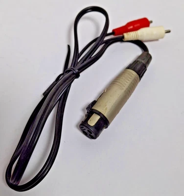 Vtg Neutrik NC*FC Swiss Made XLR Female to White/Red RCA Plug 34" Cable Adapter - Image 1 of 4