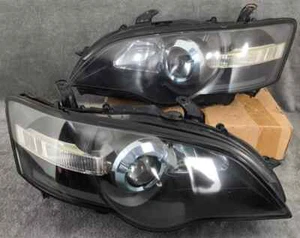 JDM SUBARU LEGACY LIBERTY BPE BP5 BL5 STI HID BLACK HEAD LIGHT HEADLIGHTS WRX - Picture 1 of 18
