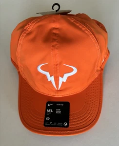 Nike DriFit Rafa Hat Size M/L Nadal Tennis Club Cap FB5600-819 Safety Orange NWT - Picture 1 of 10