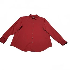 Alfani Men’s Size XLarge Red Slim Fit Button-up Dress Shirt - Picture 1 of 14