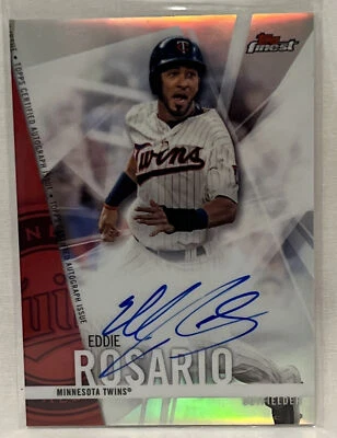 2017 TOPPS FINEST #FA-ER EDDIE ROSARIO AUTOGRAPH REFRACTOR TWINS BRAVES - Image 1 of 2