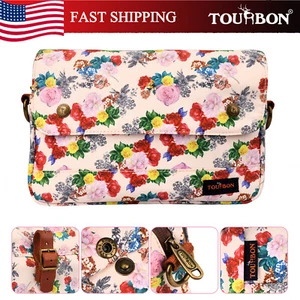 TOURBON Mujeres Parrillas Bolsos de Hombro Compras Bandolera Viaje Teléfono Bolsa para Regalo - Imagen 1 de 24