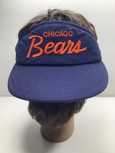 Vintage Chicago Bears Sports Specialties Visor Hat Cap Adjustable Navy Blue NFL - Picture 1 of 8