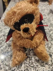 Hand Puppet Teddy Bear Plush Soft 6" Mask Cape Halloween - Picture 1 of 2