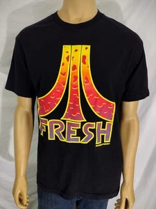 Camiseta Bobby Fresh Negra Talla Grande Brillante Atari Videojuego Imagen SS Algodón - Imagen 1 de 8