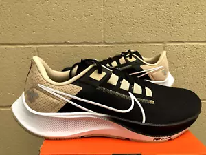 Nike Air Zoom Pegasus 38 NEW ORLEANS SAINTS Black White Gold sz 12.5 DJ0853 001 - Picture 1 of 12