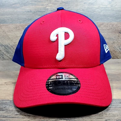 Philadelphia Phillies New Era 9forty Snapback Hat Cap Red - Blue - White NEW - Image 1 of 4