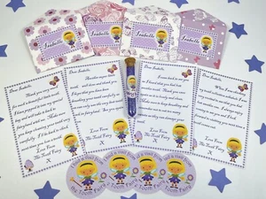 Lettere Fata dei Denti, Personalizzate, Polvere di Fata, Adesivi, Nuova Parola, Viola - Foto 1 di 4