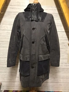 Pretty Green Mens Navy Waxed Cotton Outdoor Farmers Jacket Size Medium M - Imagen 1 de 11