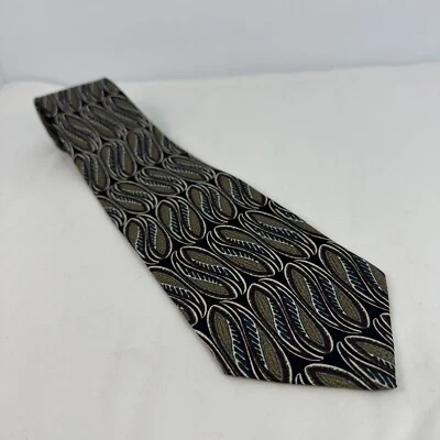 Corbata de cuello vintage XMI para hombre TODA SEDA MULTICOLOR CACHEMIRA CLÁSICA Foto 1 de 4