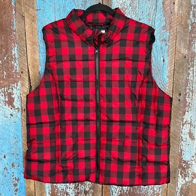 Chaleco acolchado a cuadros rojo y negro talla 2XL Ruff Hewn Buffalo talla 2XL Foto 1 de 4