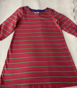 HANNA ANDERSSON GIRLS DRESS SIZE 6 EU 120 PINK AND GREEN STRIPED - Picture 1 of 6