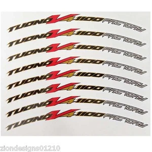 Aprilia Tuono V4 1100 Adesivi grafici cerchi ruota personalizzati in fabbrica 12 pezzi - Foto 1 di 3