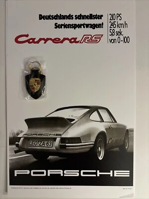 8 -Left Porsche Poster Carrera RS Deutschland Schnellster Free Porsche Key Chain - Image 1 of 4