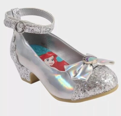 Toddler Girls' Disney Princess Ballet Flats Silver - SIZE 6 - Image 1 of 4