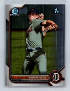 Bowman Chrome Draft 2022 primer #BDC-118 Troy Melton Detroit Tigers - Imagen 1 de 2