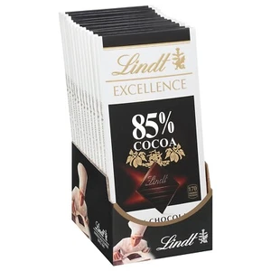 Lindt Excellence Extra Dark Chocolate 85% Cocoa, 3.5-Ounce Packages Pack of 12£ - Picture 1 of 4