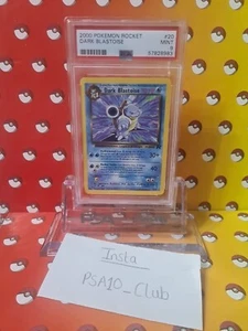 PSA 9 Dark Blastoise 20/82 Non-Holo Rare Pokémon Card 1999-2000 Team Rocket - Picture 1 of 2