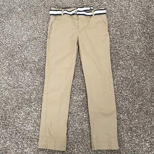 Ralph Lauren Girls Khaki Pony Logo Classic Chino Pants Sz. 14 - Picture 1 of 7