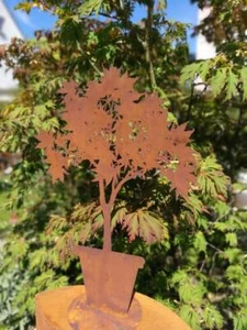 Edelrost japanischer Ahorn Baum Pflanze Dekoelement Rost Metall Garten Deko - Bild 1 von 5