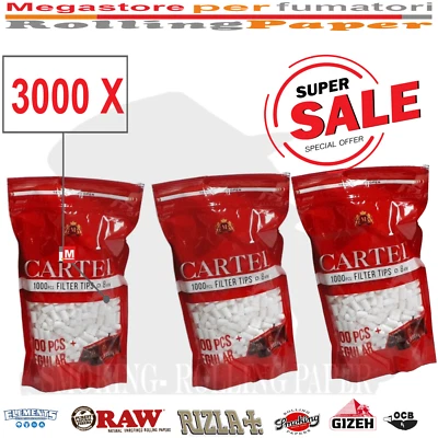 Filtri Cartel Classic Size Regular 8mm Bustine 3000 Filtre - Image 1 of 2