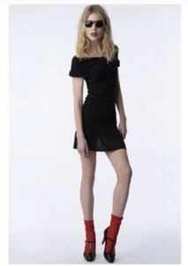 Dress Black XL ZAC POSEN for Target Bandage Shimmer Flutter Mesh NEW - Picture 1 of 7